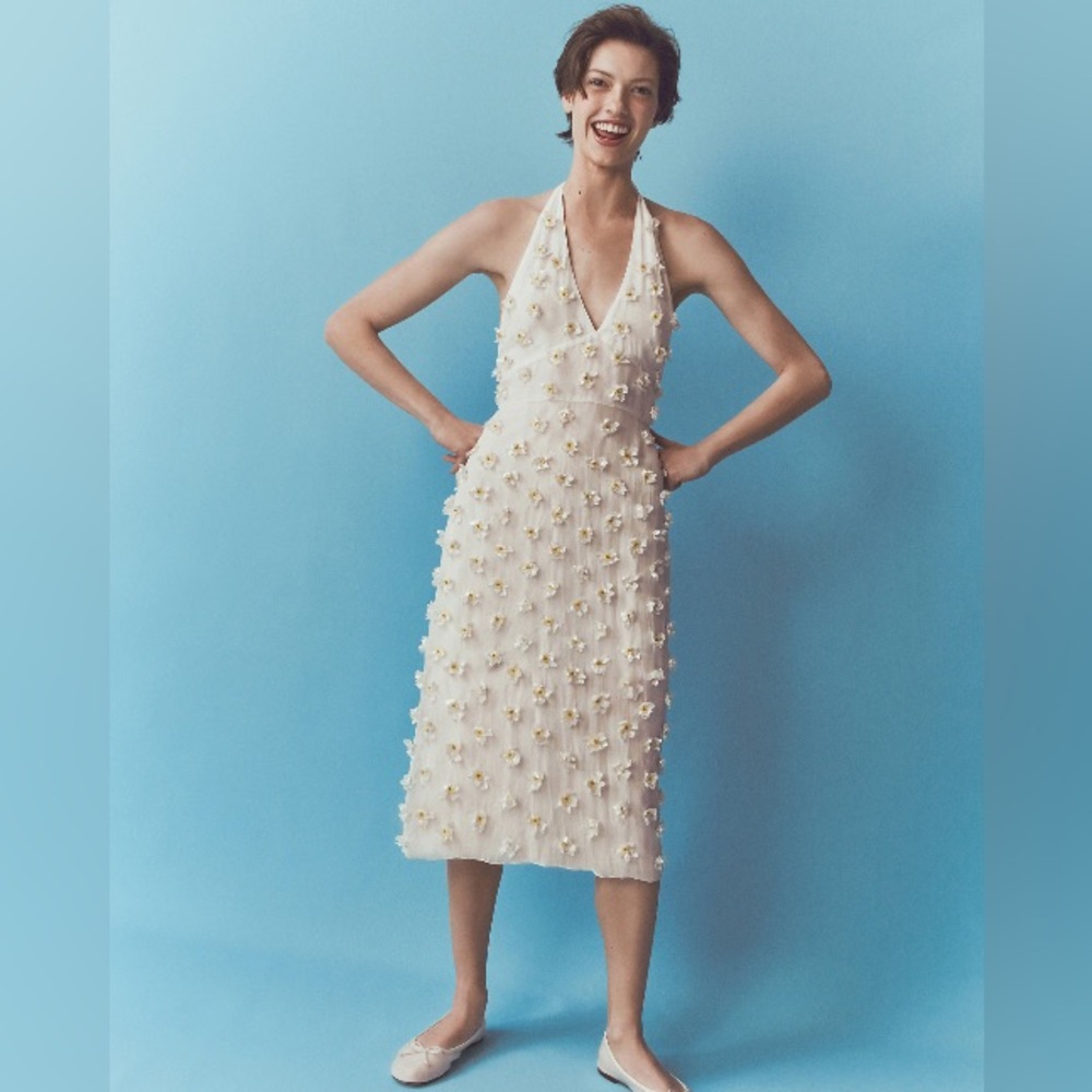 J.Crew Collection embellished halter midi dress CL545